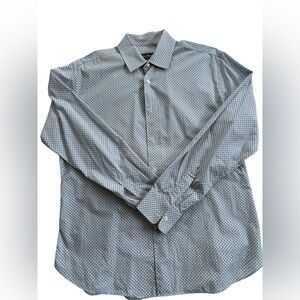 Salvatore Ferragamo classic Gancini shirt - white with blue and grey